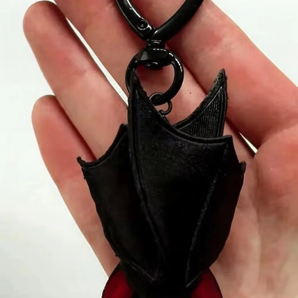 Gothic Style Bat Keychain Soft Portable Lightweight Bat Hanger Decoration Novelty Pendant Backpack Ornament