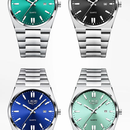 LIGE 2025 New Luxury Fashion Men's Watch Waterproof Luminous Date Quartz Watch Business Wristwatches Montre Pour Hommes Reloj