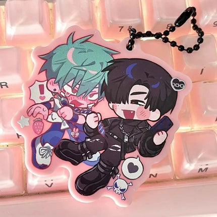 Anime Alien Stage Till Ivan Cosplay Key Chain Cartoon Cute Acrylic Keyring Backpack Keychains Couple Accessories