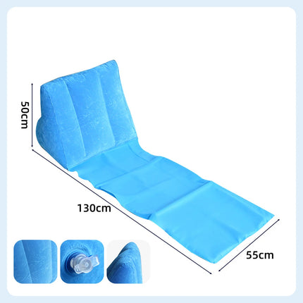 Inflatable Beach Pad - Portable Camping Chair for Outdoor Use - Waterproof and Moisture-proof - Foldable Pad - Velvet-textured -