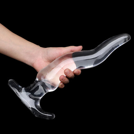 Large Finger Anal Plug Sex Toy Long Transparent Anal Plug Big Dildos Women's Vaginal Hip Expansion Trainer Lesbian Masturbator