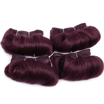 4Pcs/Lot Blonde Curly Bundles 100% Human Hair Ombre Color 1B 27 30 99J Brazilian Remy Hair Weave Bundles Human Hair Extension
