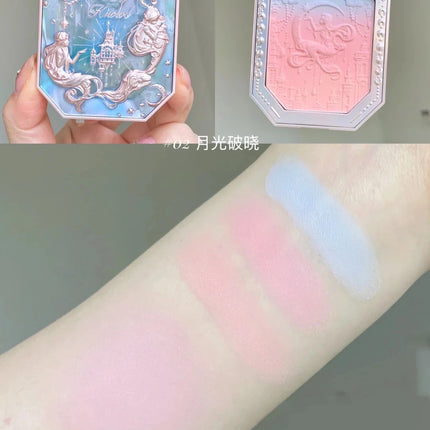 Flower Knows All series Swan Ballet Velvet Embossed Blush Matte Makeup Pressed Blusher Powder Pallet Women Gift Set