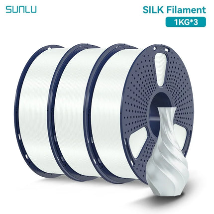 SUNLU 3KG 3D Printer Shiny Silk PLA Filament 1.75mm 1000g 3D Printer Neatly Wound 3D Filament for 3D Printer& 3D Pen