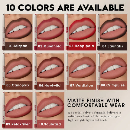 1pc Matte lip liner pen, long-lasting water and sweat resistant, twisted design - easy to apply, suitable for all skin types
