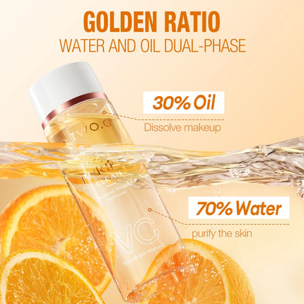 Dual Phase Makeup Remover With VC Essence For Sensitive Skin Instantly Dissolves Stubborn Makeup Without Irritation