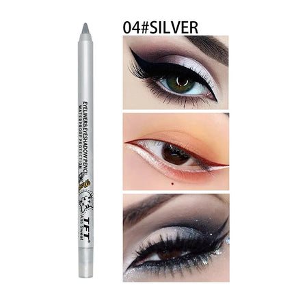 Pearlescent Matte Long-lasting Eye Liner Pencil Waterproof High Pigment Smooth Eyeliner Gel Pencil Women Eye Makeup Cosmetic