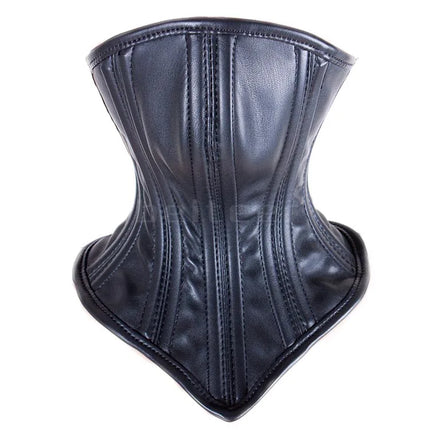 PU Leather Neck Corset Collar Restraint Bondage Locking Roleplay Face Cover Mouth Slave Adult Sex Toys for Couples