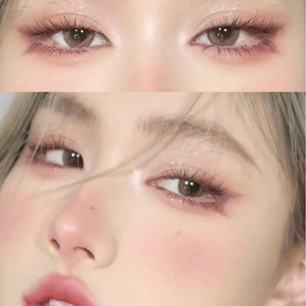 6 Colors Eye Shadow Palette Punk Smoky Black Glitter Pearly Eyeshadow Palette Korean Shiny Blue Eyeshadow Contour Blush Makeup
