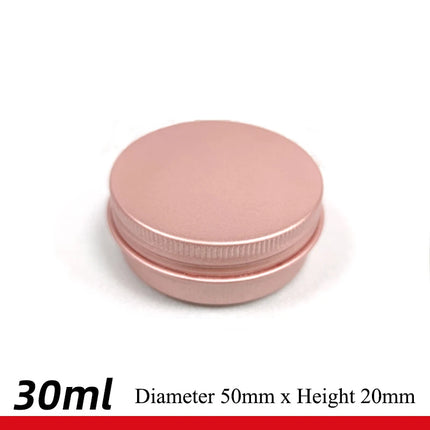 10/20/50/100pcs 5ml 10ml Matte Rose Gold Jar 30ml Cream Pink Aluminum Case 50ml 60ml Lip Balm Pot Cosmetic Container 150ml 4201