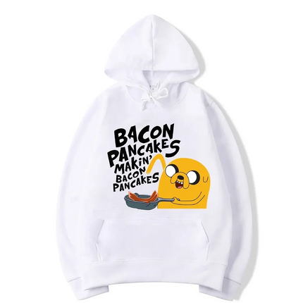 Adventure Time Animation TV Series Jake Cartoon Pattern Pullover for Men and Women Harajuku Fashion Street Clo HipHop Harajuku