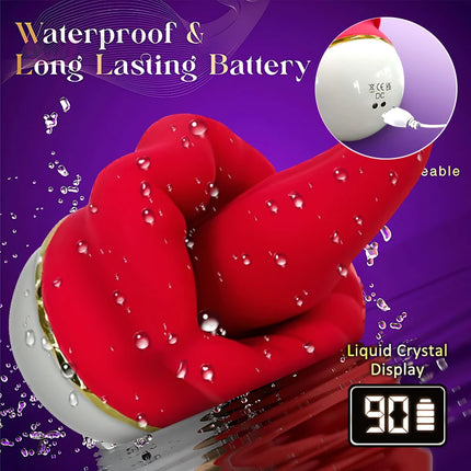 Portable Nipple Licking Sucking Vibrator Female Breast Massager Clitoral Bite Vibrating Sex Toy for Female Masturbation
