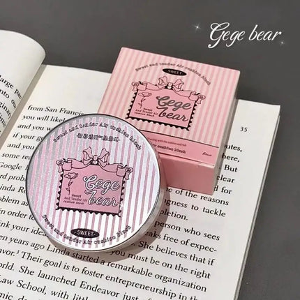 Gege Bear 3.5g Matte Cream Textured Cushion Blush - Powder-Free Smooth Application Puff Included for Flawless Daily Makeup