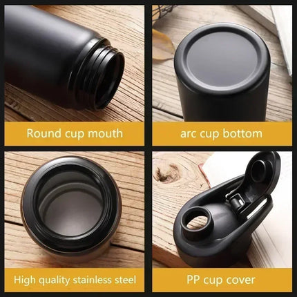 15PCS Portable Stainless Steel Bicycle Water Bottle Straight Drinking Outdoors Sports Travel Kettle Metal Water Bottle