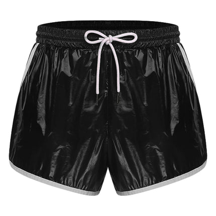 Mens Swimsuit Drawstring Seams Swim Shorts with Pockets Waterpoof Swimming Trunks Shorts Elastic Waistband Swimming Bathing Suit
