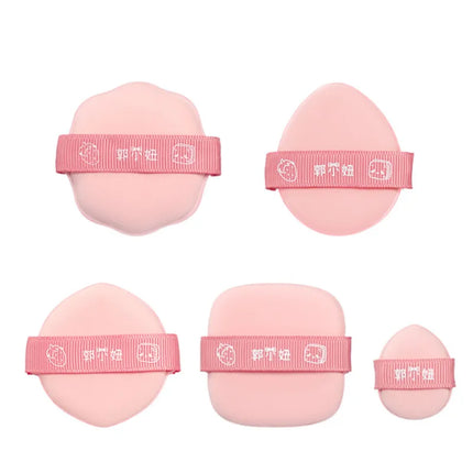 GUOXIAONIU 5 Shapes Powder Foundation Puff Mini Sponge Blending Applicator Details Makeup Puff Tools Wet Dry Dual Use
