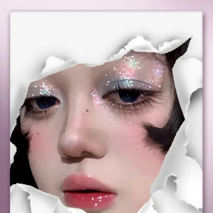 Herorange Color Block Dream Shadow Palette Four-Color Glitter Chameleon Effect Pearlescent Sparkling Easy to Apply Long-Lasting Non-Fading Mashed Potato Texture Four-Color Eyeshadow Palette Cosmetics Christmas Gift