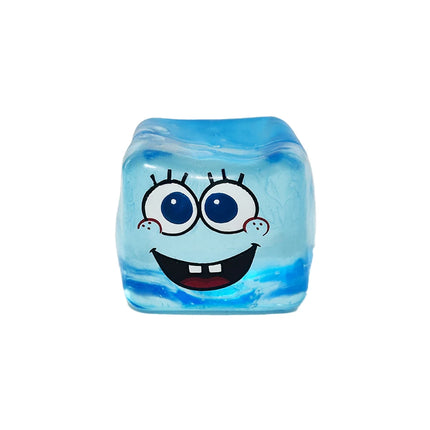 Nee Doh SpongeBob Squishy Toy, Stress Relief Toy, Squishy Vent Ball, Transparent Crystal Cube, Kids Stress Relief Gadget