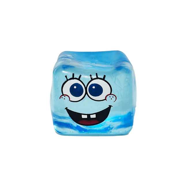Nee Doh SpongeBob Squishy Toy, Stress Relief Toy, Squishy Vent Ball, Transparent Crystal Cube, Kids Stress Relief Gadget