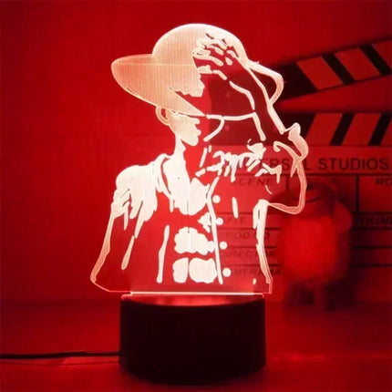 Anime One Piece Zoro Luffy Nami 3D LED Color Changing Night Lights Action Figure Toys Doll Usopp Sanji Chopper Hancock Xmas Gift