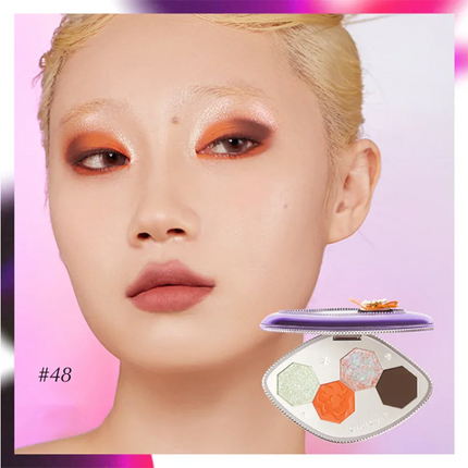 Girlcult Chameleon Eyeshadow Palette 4 Colors Waterproof Long Lasting Matte Shimmer Purple Smokey Highly Pigmented Makeup