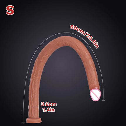 Extra Long Realistic Dildos G-Spot Stimulation Deep Touch Penis Vagina Anal Massage Penetration Dick Sex Toys for Women and Men