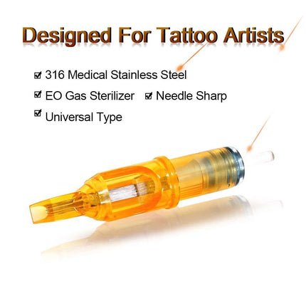 5/10 PCS Tattoo Needle Permanent Makeup Cartridge Needles Tip Replacement For  MTS Tattoo Machine Kit Eyebrow RL/RS/RM/M1