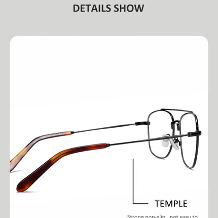 AIR EIGHT Aviator Prescription Glasses Men Metal Frame Progressive Lenses With Photochromic Myopia Correction