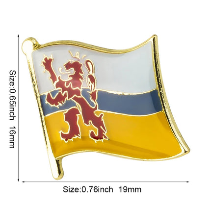 Metal Badge Lapel Pin Pins Brooch Gelderland Noord-Holland Friesland Noord-Brabant Groningen Drenthe Overijssel Flevoland Utrech