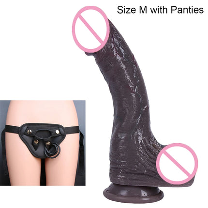 New Skin Double Penetration Realistic Dildo Big Huge Penis Suction Cup Cock Dick Anal Plug Sex Toys For Women Prostate Massager