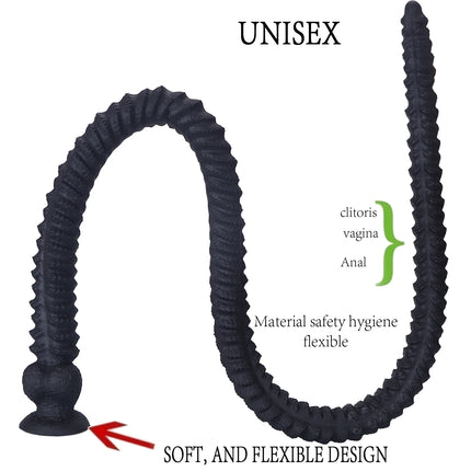 Super Long Anal Plug Soft Silicone Big Butt Plug Adult Sex Toys Dilator Training Expansion Huge Long Anal Plug For Women Men Gay