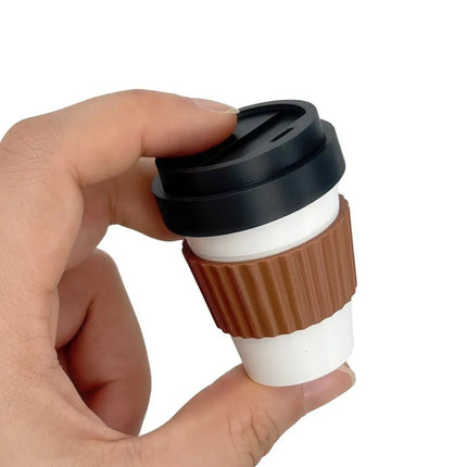 Funny 3D Printed Clicker Key Chain Simulation Sensory Finger Button Pendant Food Funny Fidget Coffee Calming Keychain Kids
