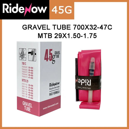 RideNow TPU Road Bicycle Inner MTB Tube 700x25C Tire Gravel Bike Accessories 29x1.5 1.9 Tires Patch Kit 24 36 45g Ride Now Tubes