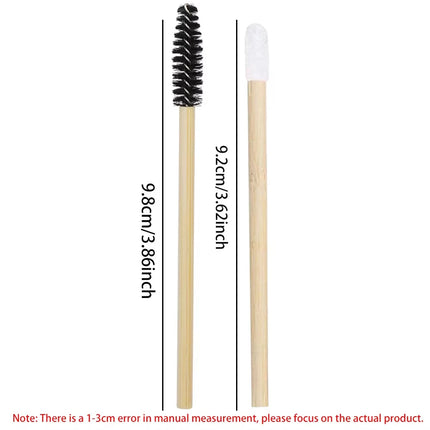 50/100pcs Lip Brushes Set Disposable Bamboo Handle Eyelash Brush Lipstick Gloss Wand Applicator Makeup Tool Eyelashes Applicator