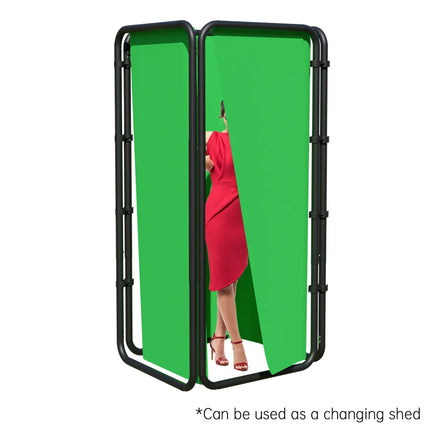 2.4x4m Background Frame Green Screen Wall Foldable For Tiktok Live Photo Studio Kit Chromakey Green Screen Frame