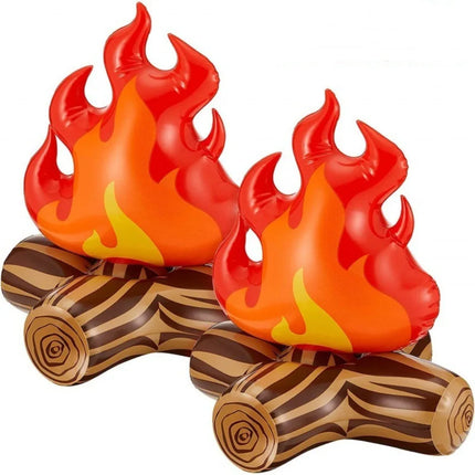 PVC Inflatable Campfire Gas-filled Flame Simulation Camping Accessory Simulated Flame Model Camping Props Toys Party Decoration