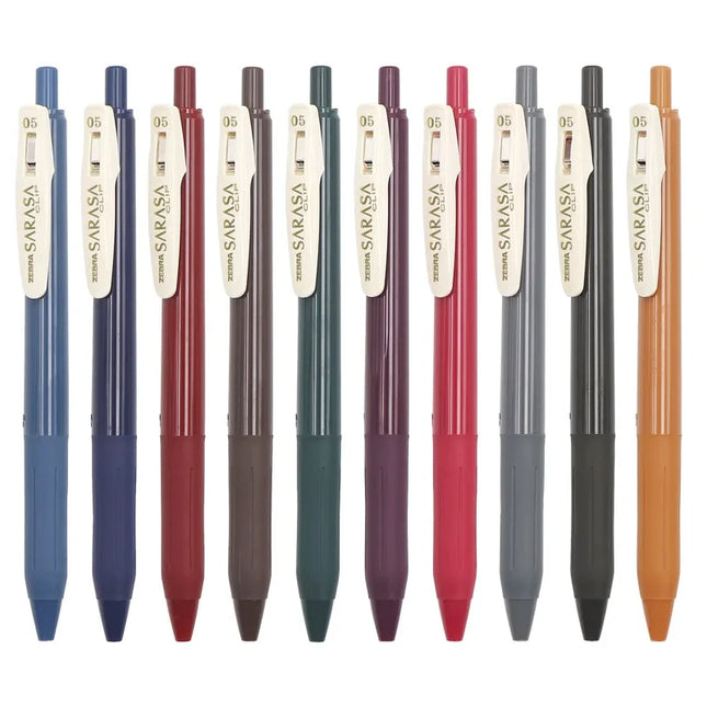 Japanese ZEBRA Zebra JJ15 Retro Gel Pens SARASA Press Color Neutral Pen Vintage Ballpoint Canetas For School Office Stationery