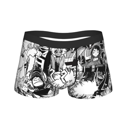 Men's My Hero Academia Anime Long Underwear Deku Bakugo Funny Boxer Briefs Shorts Panties Male Soft Underpants M-XXL