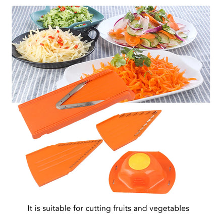 Manual V Blade Mandoline Slicer with Adjustable Thickness Stainless Steel Blade ABS Base for Safe Vegetable Cooking Tool Cutting