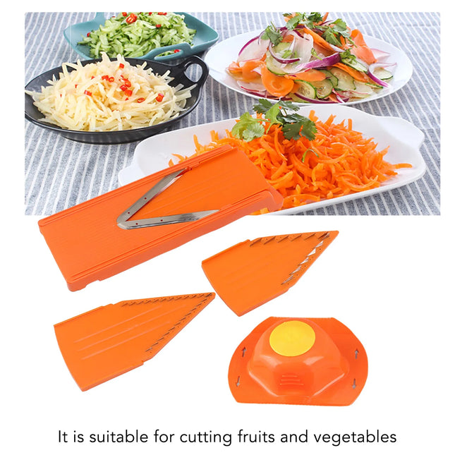 Manual V Blade Mandoline Slicer with Adjustable Thickness Stainless Steel Blade ABS Base for Safe Vegetable Cooking Tool Cutting