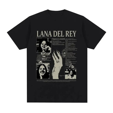 Singer Lana Del Rey Print T Shirt Women Fashion Hip Hop men's tshirts Streetwear Harajuku Short Sleeve T-Shirt Unisex summer tee