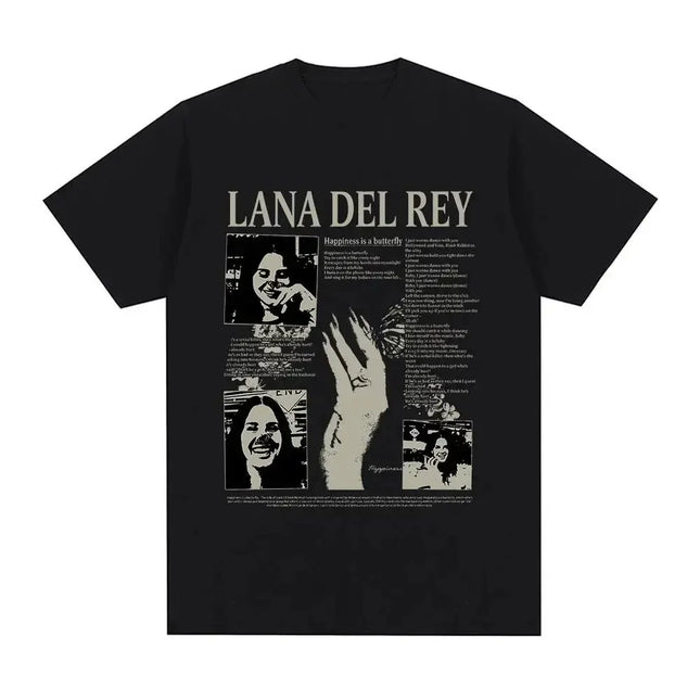 Singer Lana Del Rey Print T Shirt Women Fashion Hip Hop men's tshirts Streetwear Harajuku Short Sleeve T-Shirt Unisex summer tee