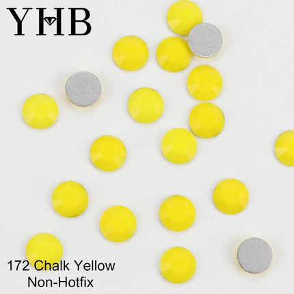 YHB 134-174 Glitter Cold Fixation Flat Back Non-Hotfix Rhinestone For Bags Nails Fabric Garment Decoration Jewelry Accessories