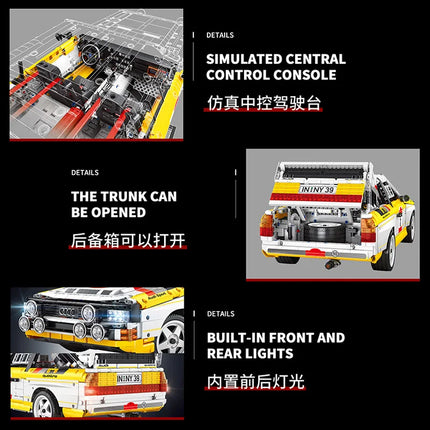 3887Pcs Technical 1:8 City Super Speed S1 Sports Car  Building Blocks Remote Control Quattro Vehicle Bricks Toys Kids Gifts