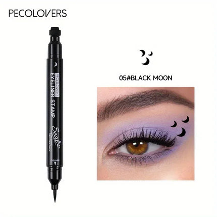 1PC 2-in-1 Waterproof Eyeliner - Quick Drying, Smooth, Anti-smudge, Beginner-friendly, Suitable for Halloween Christmas Makeup