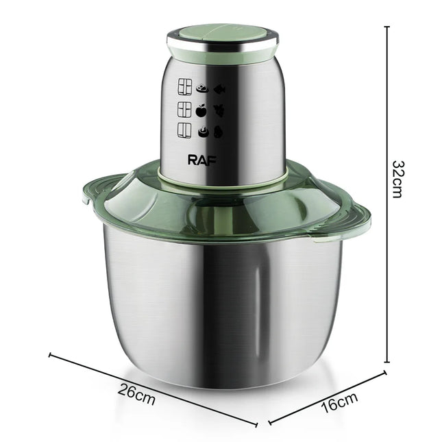 Hachoir à viande électrique 5L 1000W multifonctionnel mélangeur électrique à 5 lames en acier inoxydable