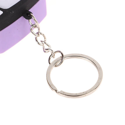 Mini Vintage TV Set Keychain Simulation LED Sound TV Model Keyring Creative Television Key Holder Bag Pendant Car Key Ring
