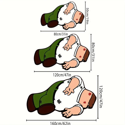 VIKAMA Funny Joke Cartoon Bedroom Carpet Soft and Slip-resistant Children's Bedside Rug Living Room Sofa Cushion Home Decoration