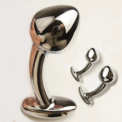 Metal Curved Butt Anal Plug Dildo Sex Toys, Anus Ass Butt Trainer, Analplug Buttplug Butt Plug, G-spot Prostate Massage