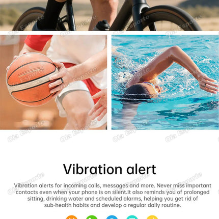 Upgraded Vibration Reminder Smart Ring Waterproof Health Monitor Heart Rate&Sleep Monitoring Message Alert Alarm Clock Smartring